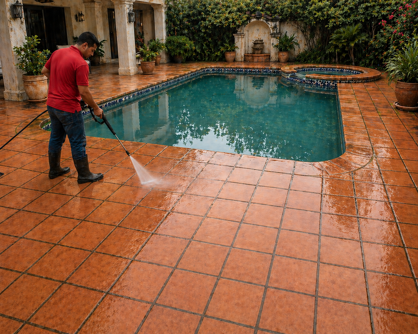 Pool Deck Pressure Cleaning in Miami