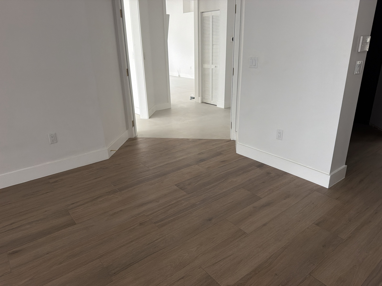 10” x 60” wood look porcelain tile installation finish