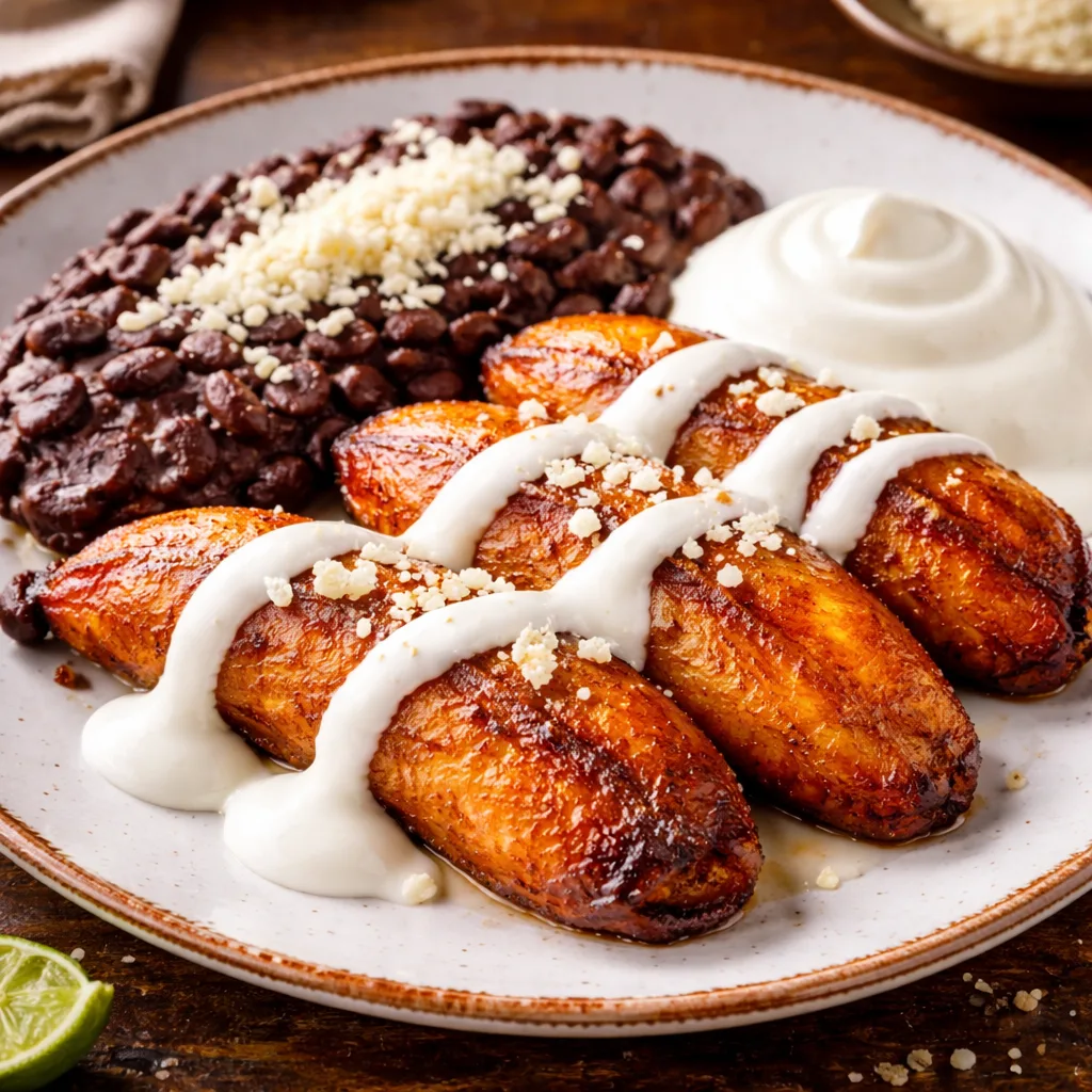 Plátano Frito con Crema
